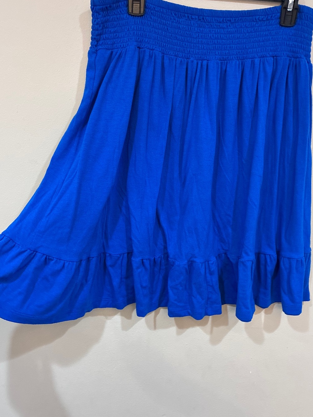 Old Navy Royal Blue Smocked Waist Ruffle Hem Skater Skirt